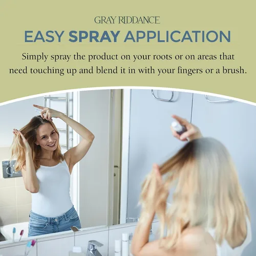 Miniatura 5 de Spray de retoque de raíces de cabello DIY de 20 minutos, cobertura de canas veganas semipermanentes para hombres y mujeres, tinte de color de Marrón