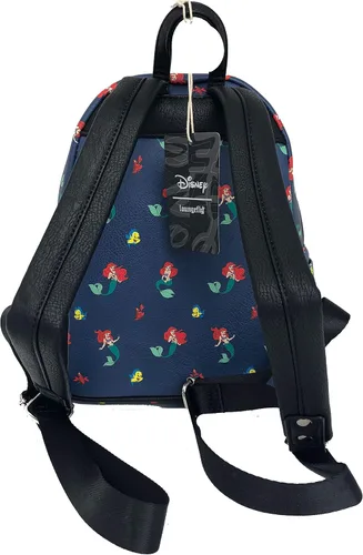 Miniatura 2 de Loungefly Disney Little Mermaid Ariel Flounder Sebastian AOP Mini mochila, Azul