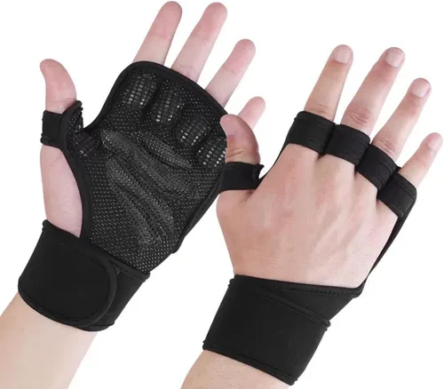 Miniatura 3 de SUJAYU Guantes de levantamiento de pesas, muñequeras para levantamiento de pesas, muñequeras para levantamiento de pesas, guantes de gimnasio