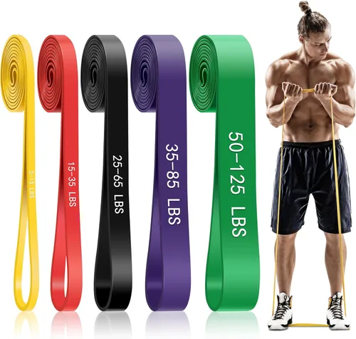 Miniatura 9 de Pull Up Assistance Bands, 5-Level Resistance Bands for Working Out, Pull Up Bands for Men & Women, Exercise Bands for Full-Body Training, Fitness