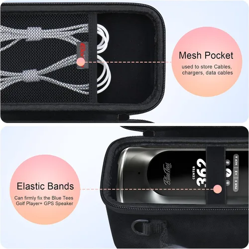 Miniatura 3 de Elonbo Funda de transporte compatible con Blue Tees Golf Player+ Altavoz GPS alimentado por AI/Altavoz GPS Golf Player Pro. Bolsa de viaje