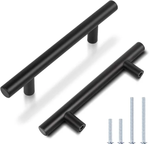 Miniatura 12 de Asas para gabinete de cocina, de acero inoxidable, color negro