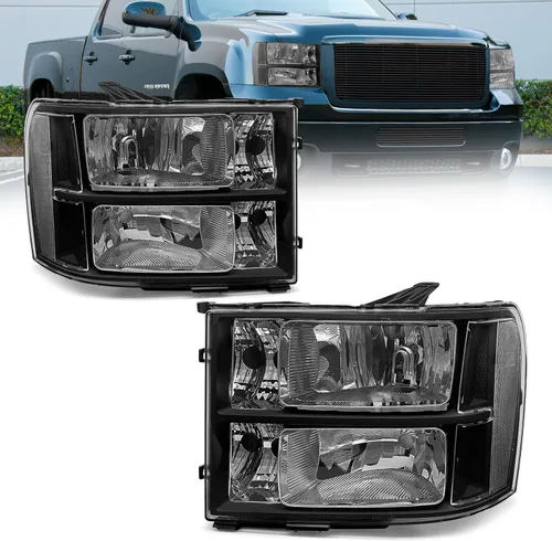 Miniatura 13 de AS Faros compatibles con GMC Sierra 1500HD 2500HD/2007 1500 2500 3500 Classic / 00-06 Yukon 1500/2500XL (Excepto modelo Denali)