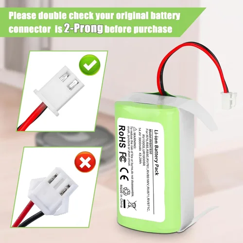 Miniatura 2 de KUNLUN Batería de iones RVBAT850, batería de repuesto para aspiradora Shark Vacuum RV1001AE R75 R85 R761 RV850 RV1000S RV1000VL RV700_N RV720_N
