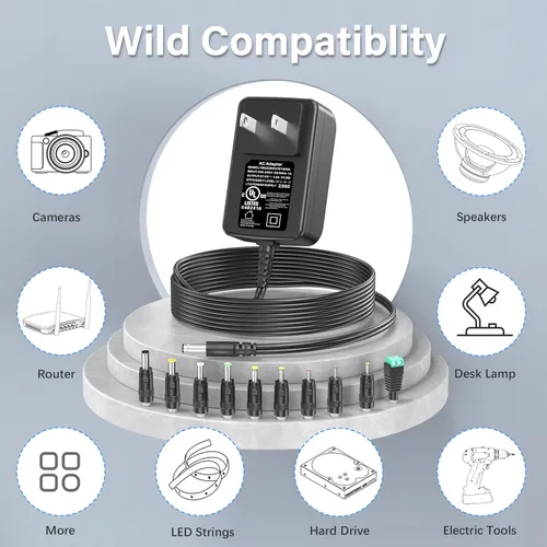 Miniatura 7 de 27V 1A 0.5A Cargador 27.0V 1.0A Cable de alimentación Adaptador de CA 27W Fuente de alimentación conmutada DC 27V 1000mA 500mA Adaptador Regulado