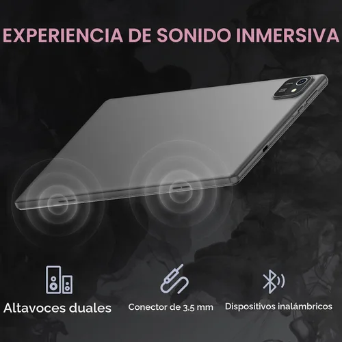 Miniatura 6 de HNVHNV Tablet de 10 pulgadas Android 13, 6 GB RAM 64 GB ROM, procesador Quad-Core, pantalla táctil LCD de 1280x800, WiFi, GMS, cámara dual