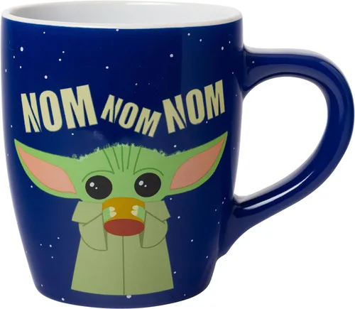 Silver Buffalo Star Wars The Mandalorian Child Nom Jumbo - Taza de cerámica curvada, 25 onzas, 1 unidad (paquete de 1)