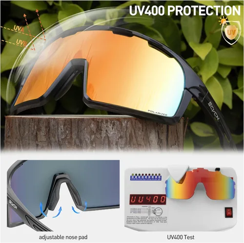 Miniatura 5 de SCVCN Photochromic Cycling Glasses Sport Sunglasses Clear MTB BMX Men Women Running Driving S145