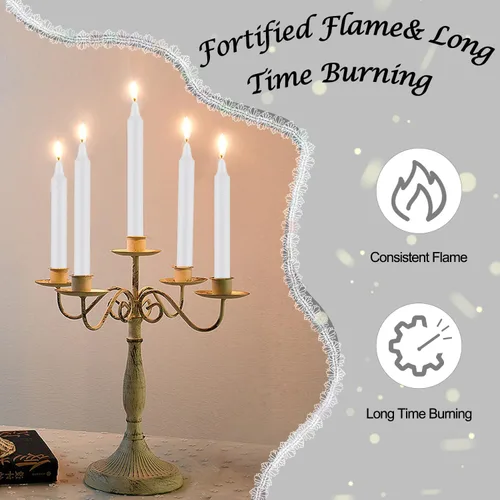 Miniatura 5 de Tobeape Spell Chime Candles - 24 piezas velas blancas, mini vela cónica mágica sin perfume de 4 pulgadas de alto para Navidad, Shabat, brujería