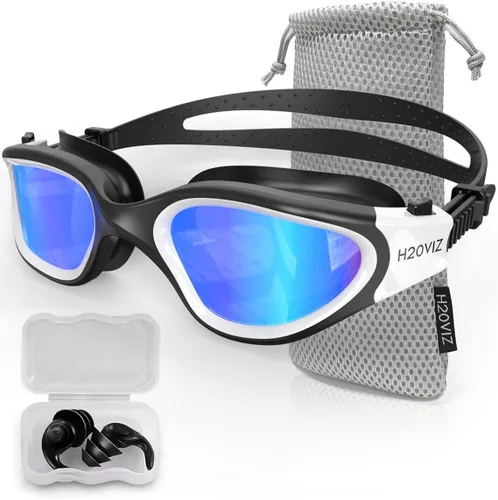 Miniatura 8 de Gafas de natación polarizadas, antivaho y protección UV400, antifugas, incluye tapones para los oídos Pro Swim Hombres Mujeres Adolescentes