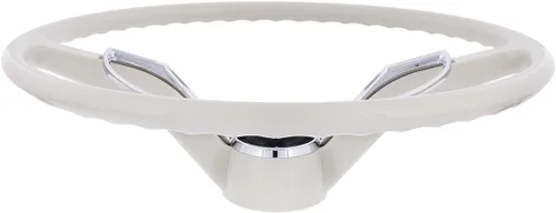 Miniatura 3 de United Pacific Volante estilo OEM de 15 ¾" para Volkswagen Beetle/Karmann Ghia/Type 3 1962-71, volante estilo OEM VW, escudo de Wolfsburgo - Gris