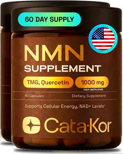 Miniatura 11 de Cata-Kor Suplemento NMN - Suplemento NAD 4 en 1 con quercetina TMG Resveratrol - Alternativa NMNH - Apoya la energía celular y el nivel de NAD+