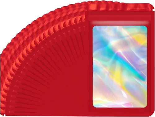 Miniatura 7 de Jetmore 100 piezas Bolsas Holográficas Mylar Resellables para Pequeñas Empresas Bolsa de Embalaje Sellable para Dulces Almacenamiento de Alimentos
