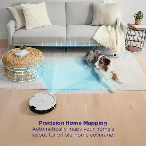 Miniatura 4 de Aspiradora robot Shark Navigator con navegación SmartPath y cepillo autolimpiable, potente succión, para alfombras y suelos duros, blanca, AV2120
