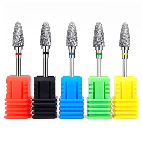 Fantexy Juego de brocas para uñas acrílicas, 3/32 pulgadas, brocas profesionales de tungsteno para uñas, herramientas de arte de uñas, manicura y
