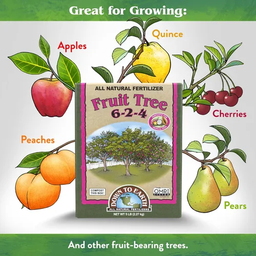 Miniatura 3 de Down To Earth All Natural Fertilizers Fertilizante orgánico para árboles frutales - Alimento vegetal para manzanas, peras, ciruelas y árboles