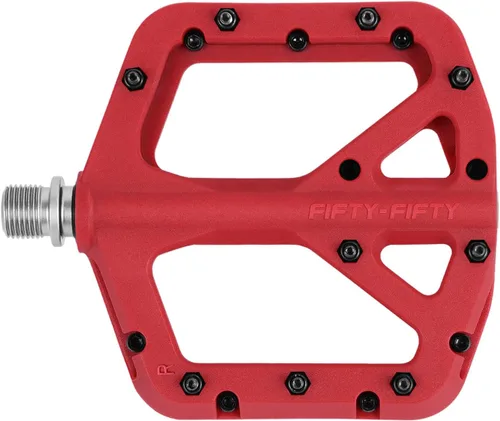 Miniatura 12 de FIFTY-FIFTY Pedales de bicicleta de montaña, compuesto de nailon MTB antideslizante, pedales de bicicleta de 9/16 pulgadas, plataforma plana ligera