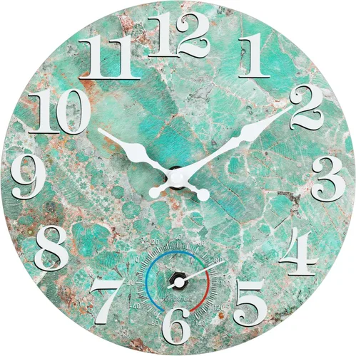 Miniatura 15 de Reloj de pared vintage con letrero de café para cocina, estilo rústico, funciona con pilas, para cocina/cafetería/comedor/hogar (12 pulgadas)