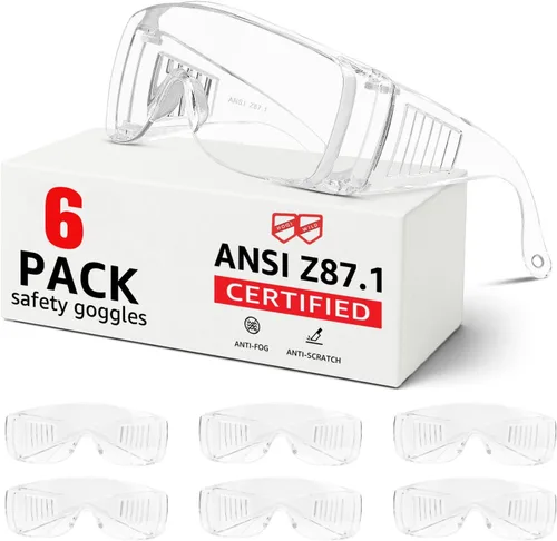 Miniatura 10 de Ansi Z87.1 Ansi Z87.1 - Gafas de seguridad antivaho para hombres y mujeres, gafas de laboratorio resistentes a arañazos e impactos, gafas