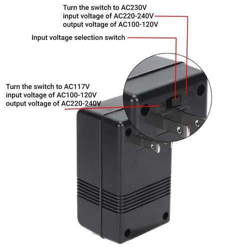 Miniatura 3 de Convertidor de voltaje 100 W CA 100 V-120 V a 220 V-240 V transformador de potencia para teléfono portátil cargador de cámara enchufe universal