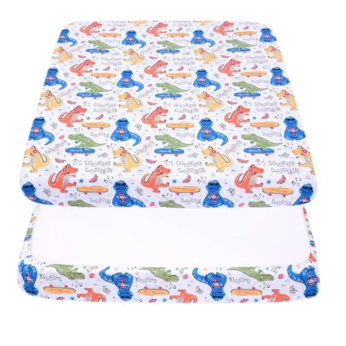 Miniatura 12 de Cloele Sábanas bajeras cuadradas perfectas para colchones portátiles de 36 x 36 pulgadas, sábanas cuadradas de jungla para cuna, sábana bajera Animal