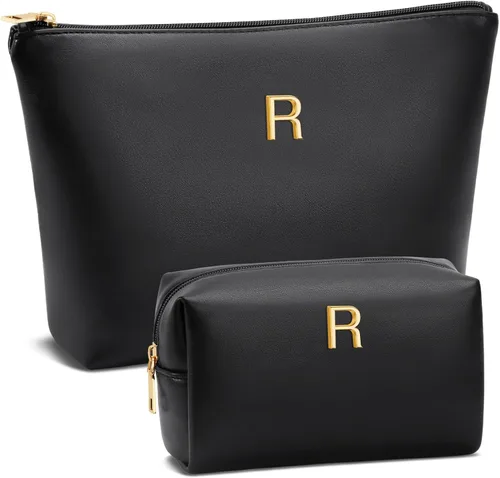 Miniatura 66 de Regalos para mujeres Juego de bolsa de maquillaje inicial para niñas, regalos personalizados para dama de honor, amiga, graduación, profesora