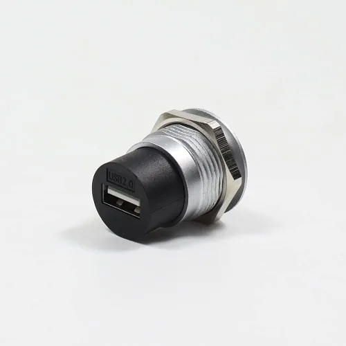 Miniatura 7 de PENGLIN Acoplador de montaje en panel USB 2.0, conector de paso USB, adaptador de extensión de mamparo hembra a hembra con tapón de agua/polvo