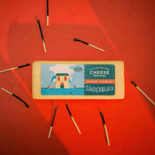 Cheese Bros. Queso cheddar | Hecho en Wisconsin (Cheddar ahumado, 12 unidades)