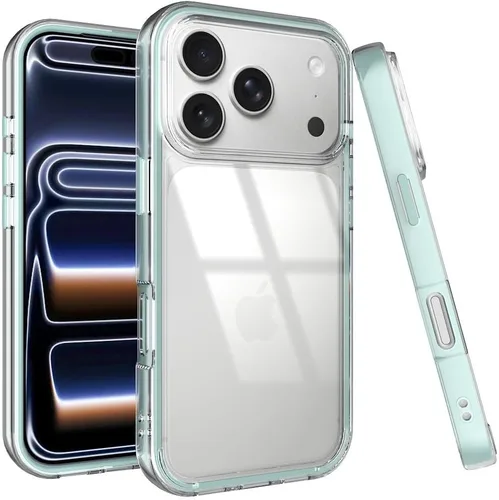 Miniatura 26 de Puxicu Funda acrílica 2 en 1 para iPhone 11 Pro, antiamarilleo, protección de grado militar, funda delgada a prueba de caídas para iPhone 11 Pro