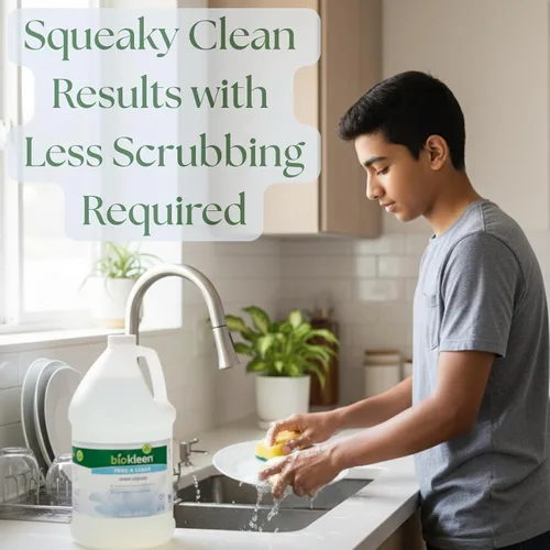 Miniatura 5 de Biokleen Free & Clear Jabón para Trastes - Líquido para Platos, Limpiador para Lavar Platos, Ecológico, No Tóxico, a Base de Plantas, Sin Fragancia