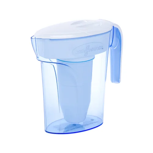 ZeroWater Jarra de filtro de agua de 5 etapas de 7 tazas 0 TDS para un mejor sabor al agua del grifo, certificado IAPMO para reducir plomo, cromo y