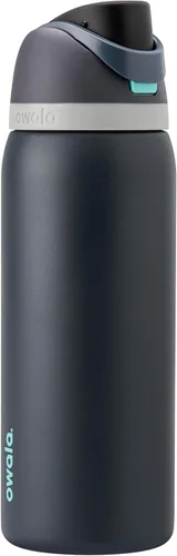 Owala FreeSip - Botella de agua aislada de acero inoxidable con popote para deportes, viajes y escuela, botella de agua deportiva sin BPA, 32 onzas,