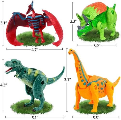 Miniatura 11 de OCATO Huevos de Pascua rellenos de juguetes de dinosaurio, huevos de dinosaurio deformación gigantes, rellenos de huevos de Pascua, rellenos