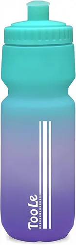 Miniatura 11 de Botella de agua para bicicleta, botella de agua exprimible para ciclismo, a prueba de fugas, sin BPA, con escala de capacidad con tapa superior