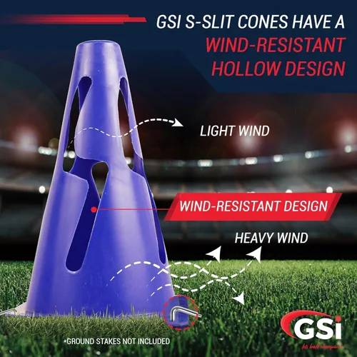Miniatura 2 de GSi Hurdle Training Cones Multi Pack Sets Dual Purpose Agility Cones with Holes Ideal for Soccer, Kids, Dog, and Sports Training