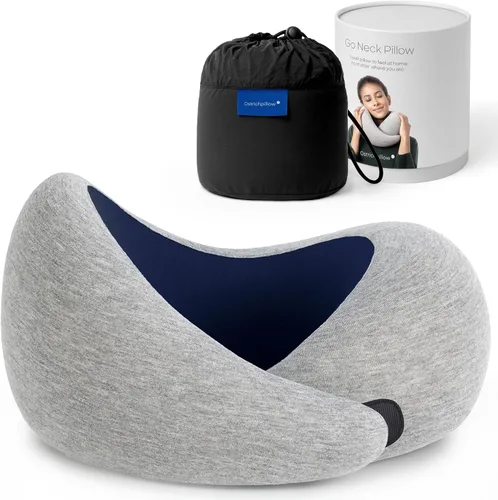 Miniatura 16 de Ostrichpillow Go Almohada Cervical, Almohadas de Viaje para Aviones, Almohada de Viaje de Espuma Viscoelástica Premium, Diseño Ergonómico 360º