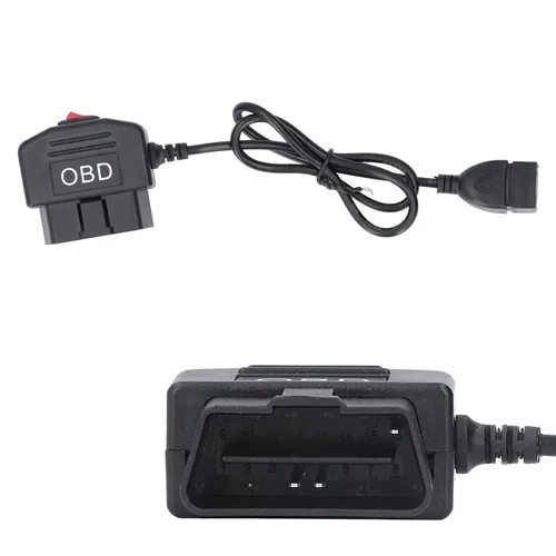 Miniatura 9 de Keenso Cable de alimentación OBD, 48cm/18.9in OBD Cable adaptador de corriente con botón de interruptor Acc Mode Protección de bajo voltaje