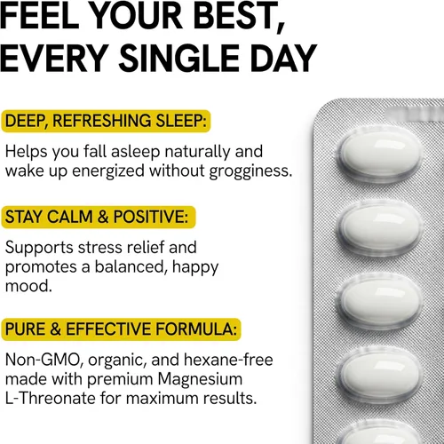 Miniatura 2 de Suplemento de magnesio L-treonato de 2000 mg geles suaves para un mejor sueño - Suplementos cerebrales para memoria y concentración - Soporte