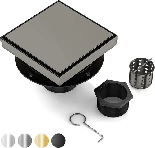Miniatura 21 de DLONE Drenaje lineal de ducha Drenaje lineal de acero inoxidable AISI 304 de 36 pulgadas, desagüe de ducha negro mate con panel de inserción