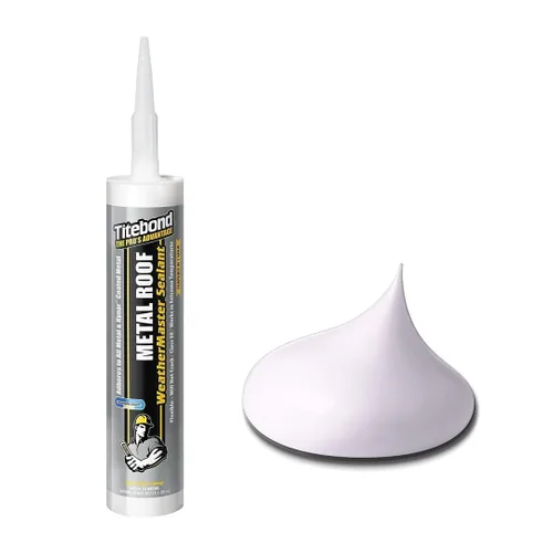 Titebond WeatherMaster 61051 Sellador de techo de metal, blanco, 9.5 onzas