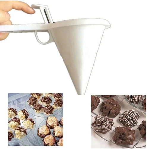 Miniatura 6 de Baost Taza de embudo de helado de chocolate de mano, dispensador de masa de chocolate de plástico, dispensador de masa para panqueques, ayudante
