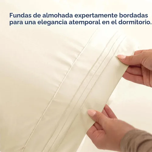 Miniatura 6 de Juego de sábanas de 4 piezas tamaño King, cómodas, transpirables y refrescantes, sábanas de lujo de hotel para mujeres y hombres, bolsillos 10