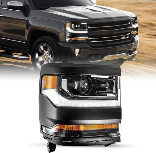 Miniatura 11 de SOCKIR Conjunto de faros delanteros HID/Xenon para Chevy Silverado 1500/2019 Chevy Silverado 1500/2019 Chevy Silverado 1500 LD 2016 2017 2018