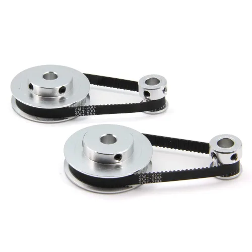 Miniatura 16 de 2Kit 2GT Rueda síncrona 20 y 30 dientes de 0.197 in de diámetro de aluminio Polea de sincronización con 2 piezas de longitud 7.874 in de ancho