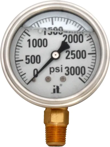 Miniatura 19 de Zenport LPG4000 Zen-Tek Medidor de presión relleno de líquido de glicerina, 4000 PSI