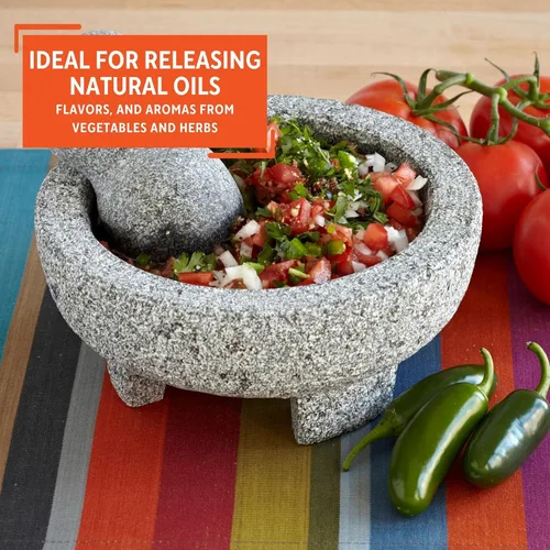 Miniatura 7 de IMUSA USA Granite Molcajete - Molinillo de especias de 6 pulgadas, color gris