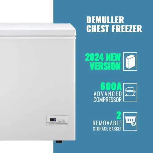 Miniatura 3 de DEMULLER Congelador de pecho con control electrónico 41℉ a -15 ℉ Congelador profundo de 4.0 pies cúbicos Congeladores pequeños independientes con 2