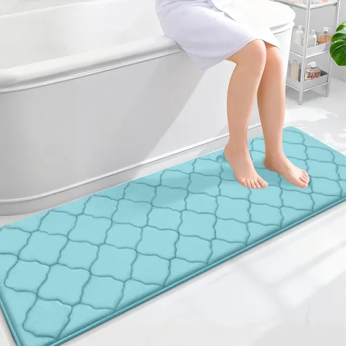 Miniatura 214 de OLANLY Alfombra de Baño de Espuma Viscoelástica de 24 x 16 pulgadas, Ultra Suave y Absorbente, Alfombras de Baño Antideslizantes, Cómodas, Lavables