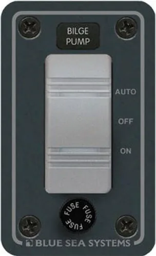 Blue Sea Systems 8263 Contura Resistente al Agua 12V DC Panel - Control de Bomba de Achique