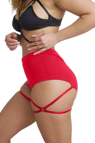 Miniatura 4 de BZB Pantalones cortos para mujer con ligas, cintura alta, entrenamiento, baile, yoga, pantalones deportivos con levantamiento de glúteos